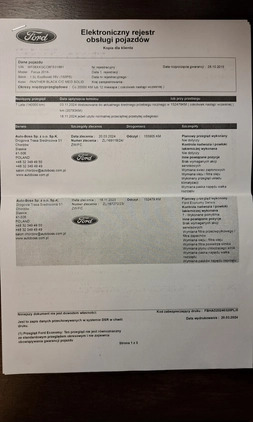 Ford Focus cena 58500 przebieg: 158532, rok produkcji 2015 z Katowice małe 254